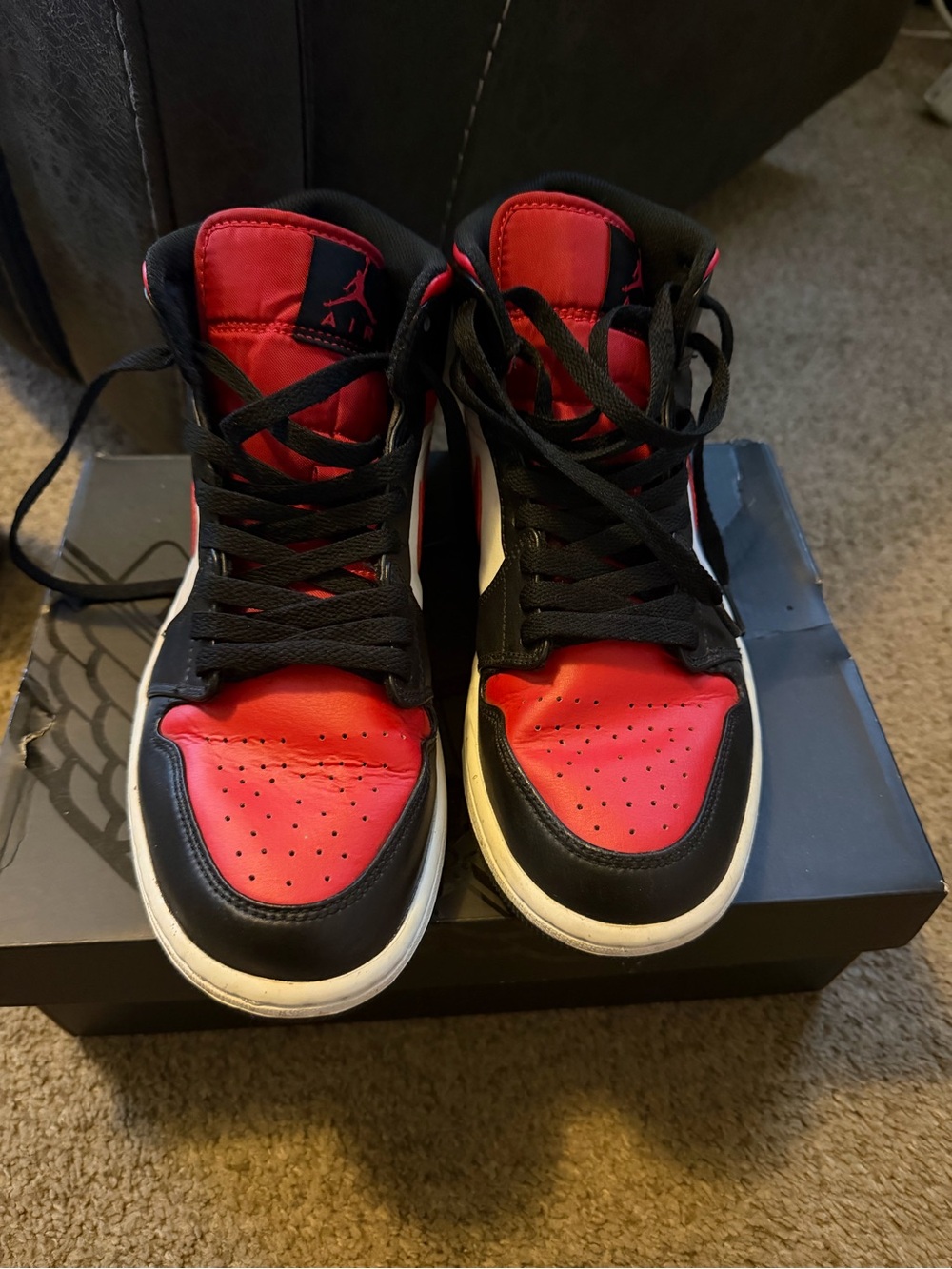 Jordan Red and Black High-Top Sneakers